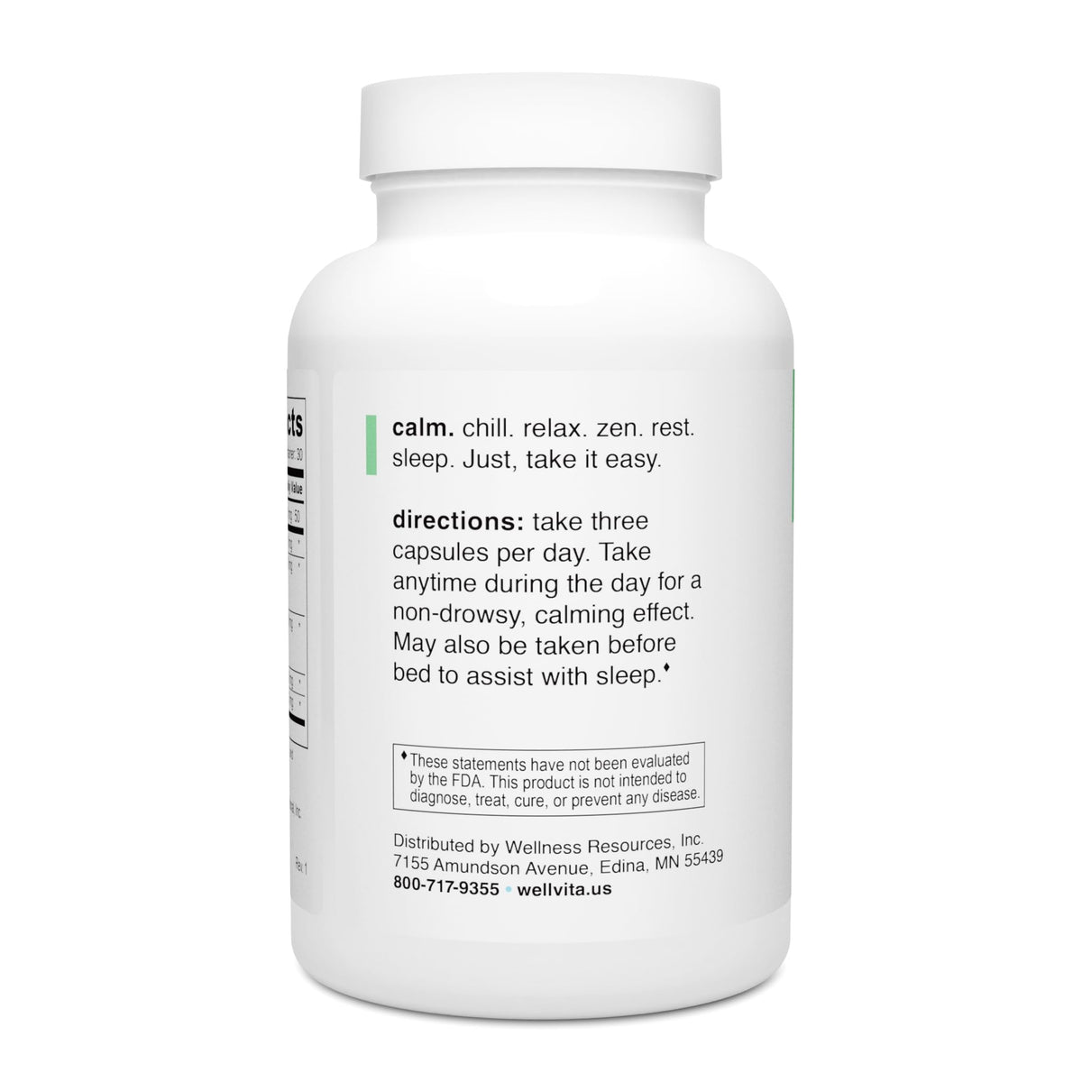 Wellness Resources Well+Vita Calm Supplement - 90 Vegetarian Capsules - image 2
