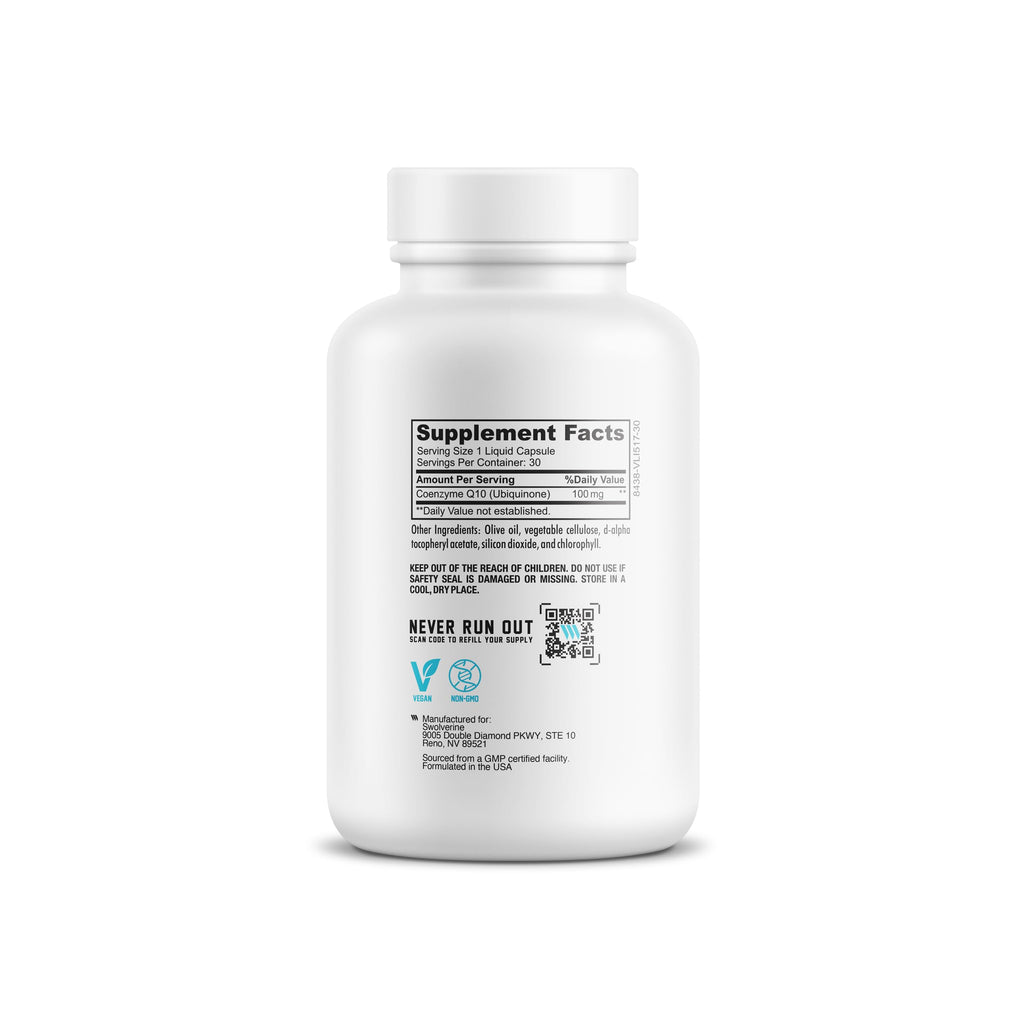 Swolverine CoQ10 100mg Antioxidant for Heart Health - 30 Softgels - image 4