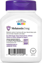 21st Century Melatonin 3 mg Sleep Support - 180 Tablets - image 6