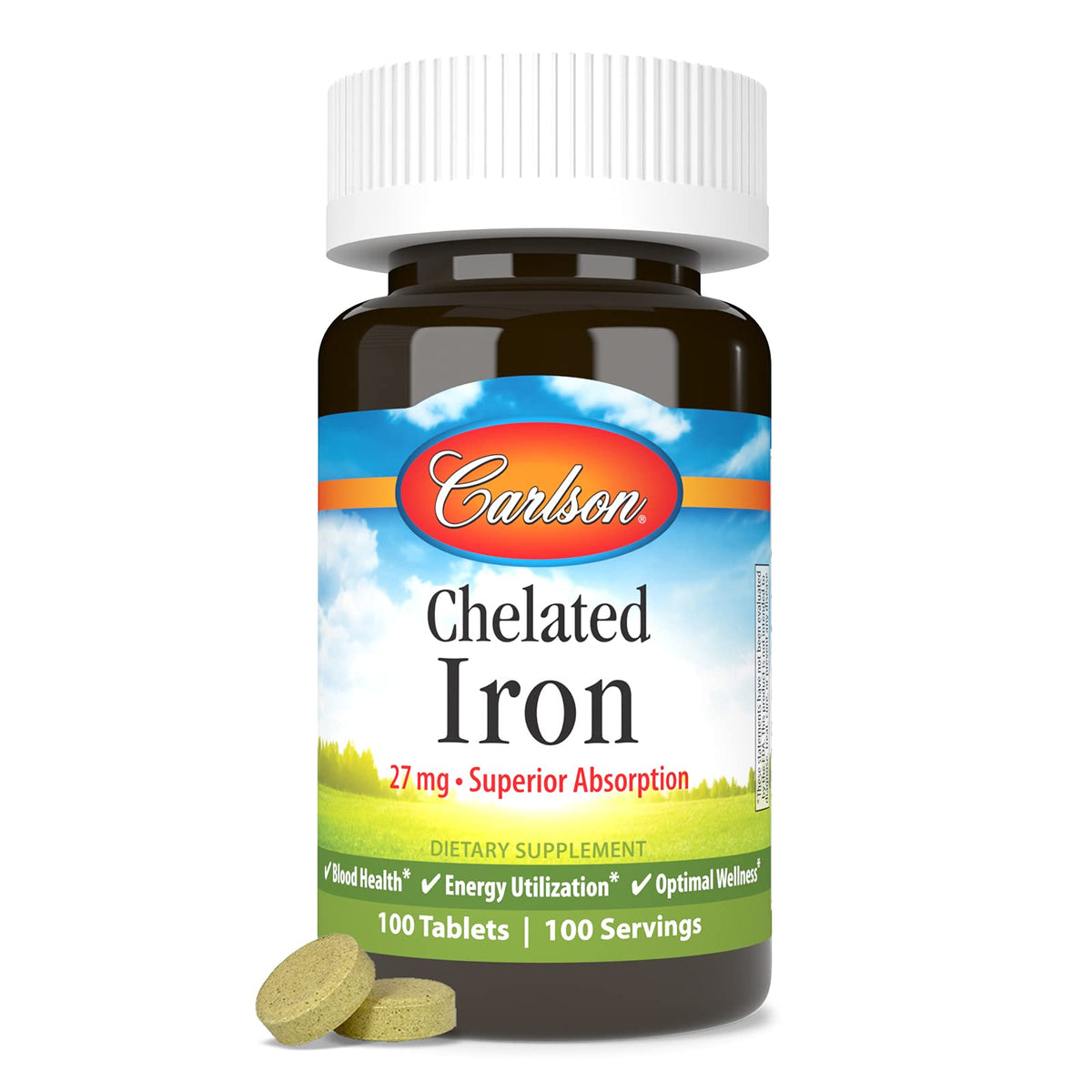 Carlson Chelated Iron 27 mg - 100 Tablets - image 5