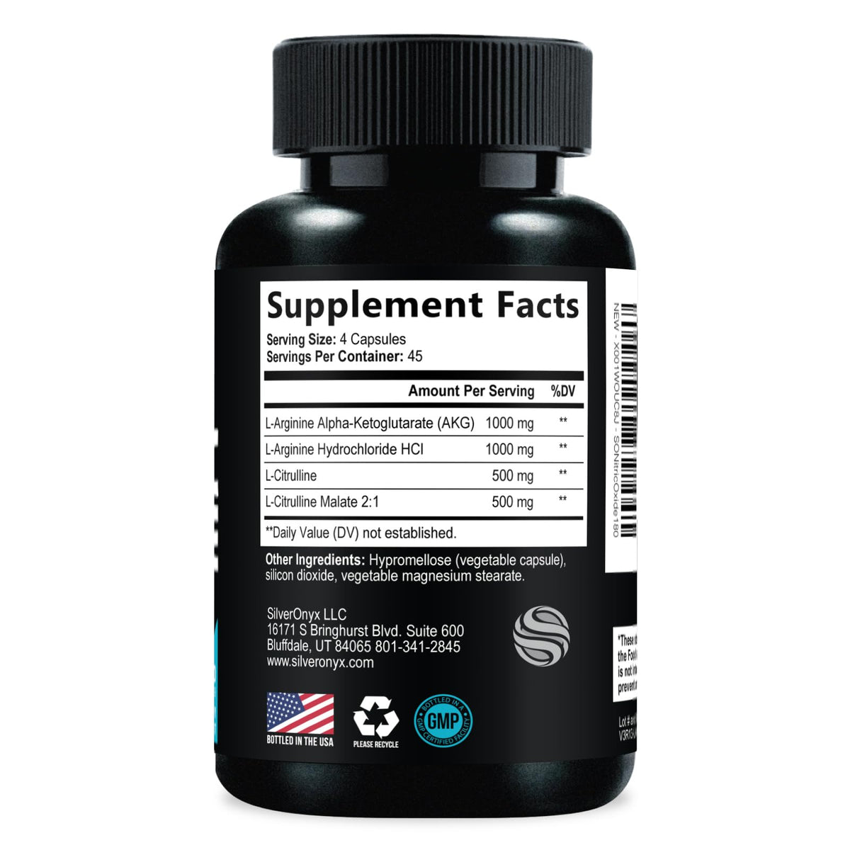 SILVERONYX Nitric Oxide Supplement 3000mg Blend - 3X Strength