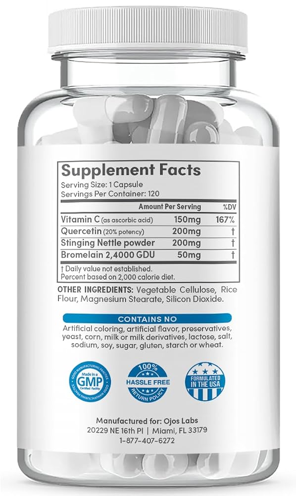 OjosLabs Advanced Histamine Defense - 120 Capsules - image 9