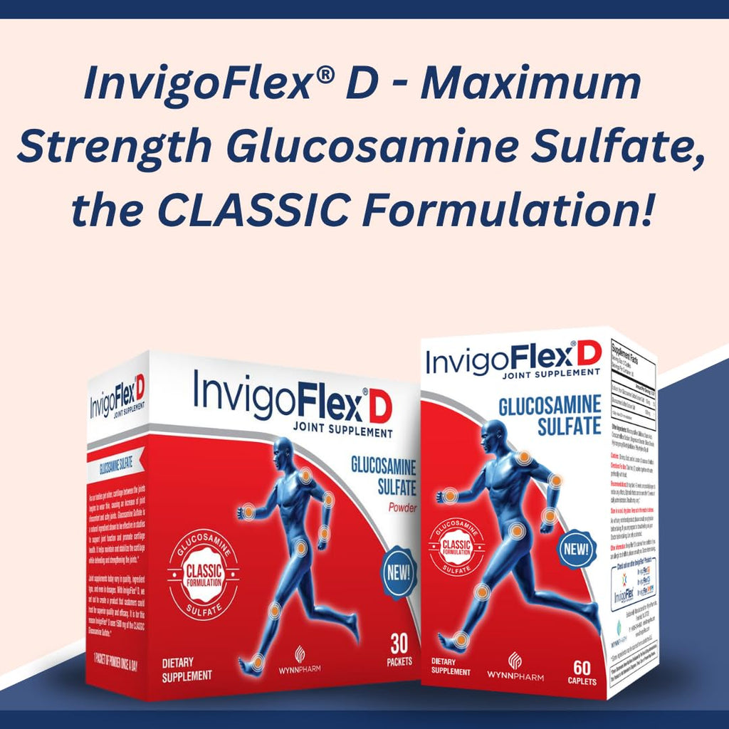 INVIGOFLEX D Glucosamine Sulfate Joint Support - 60 Caplets - image 2