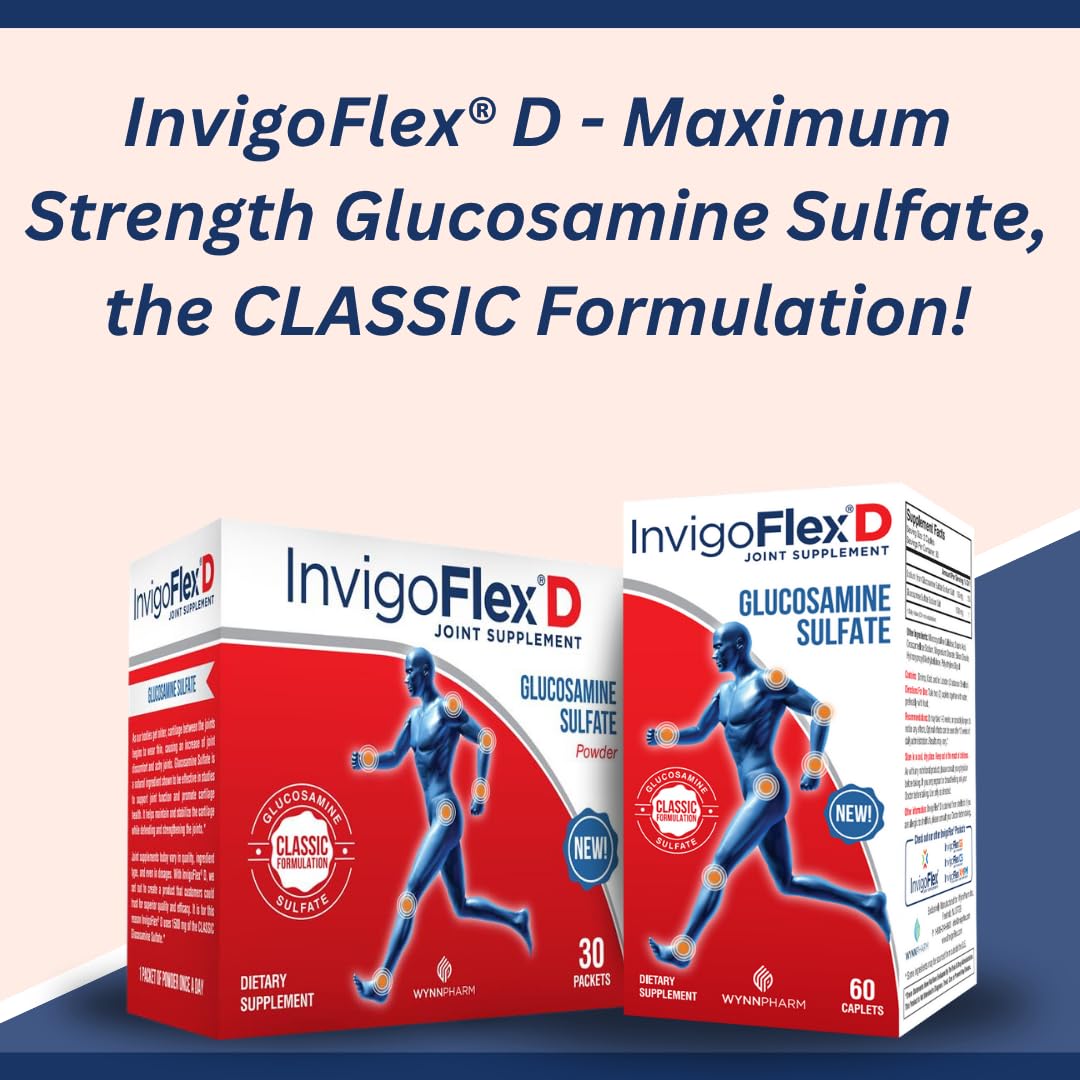 INVIGOFLEX D Glucosamine Sulfate Joint Support - 60 Caplets - image 2