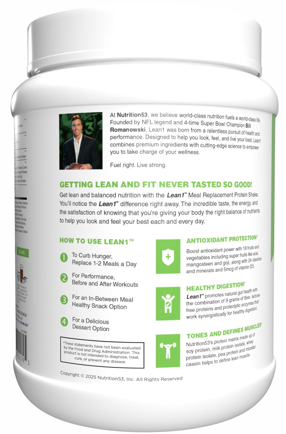 LEAN1 Chocolate Mint Meal Replacement Protein Powder - 15 Servings - image 5