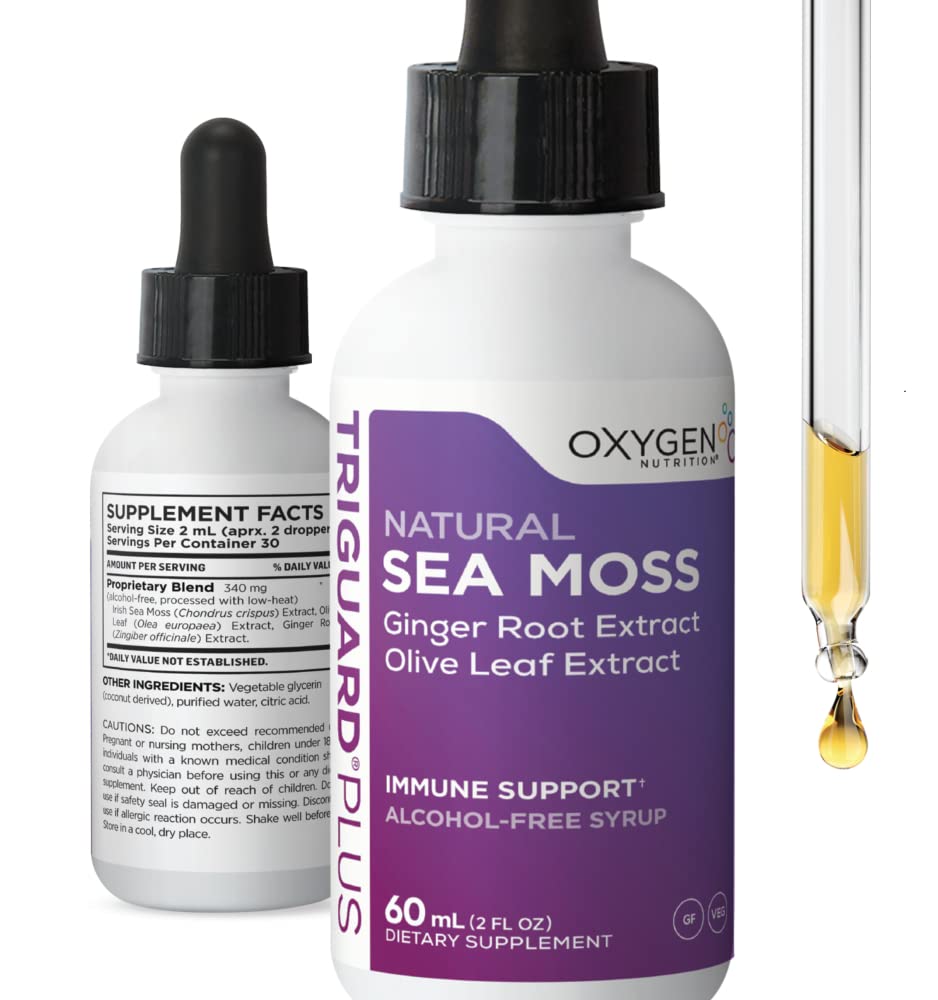 Oxygen Nutrition TriGuard Plus Sea Moss Liquid Tincture - 2 fl oz