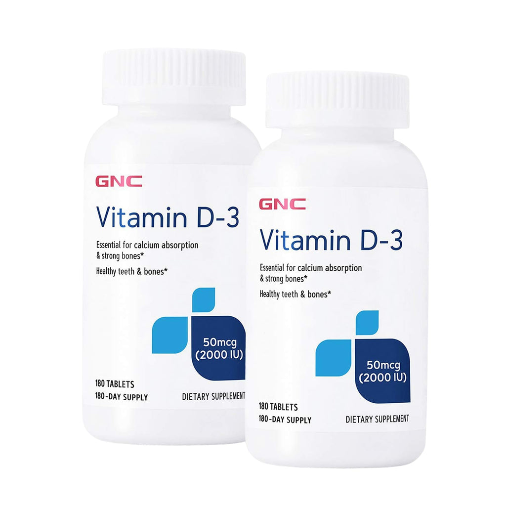 GNC Vitamin D-3 2000 IU for Healthy Bones - 180 Tablets