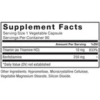 Force Factor Benfotiamine Plus Thiamine Supplement - 90 Capsules - image 6