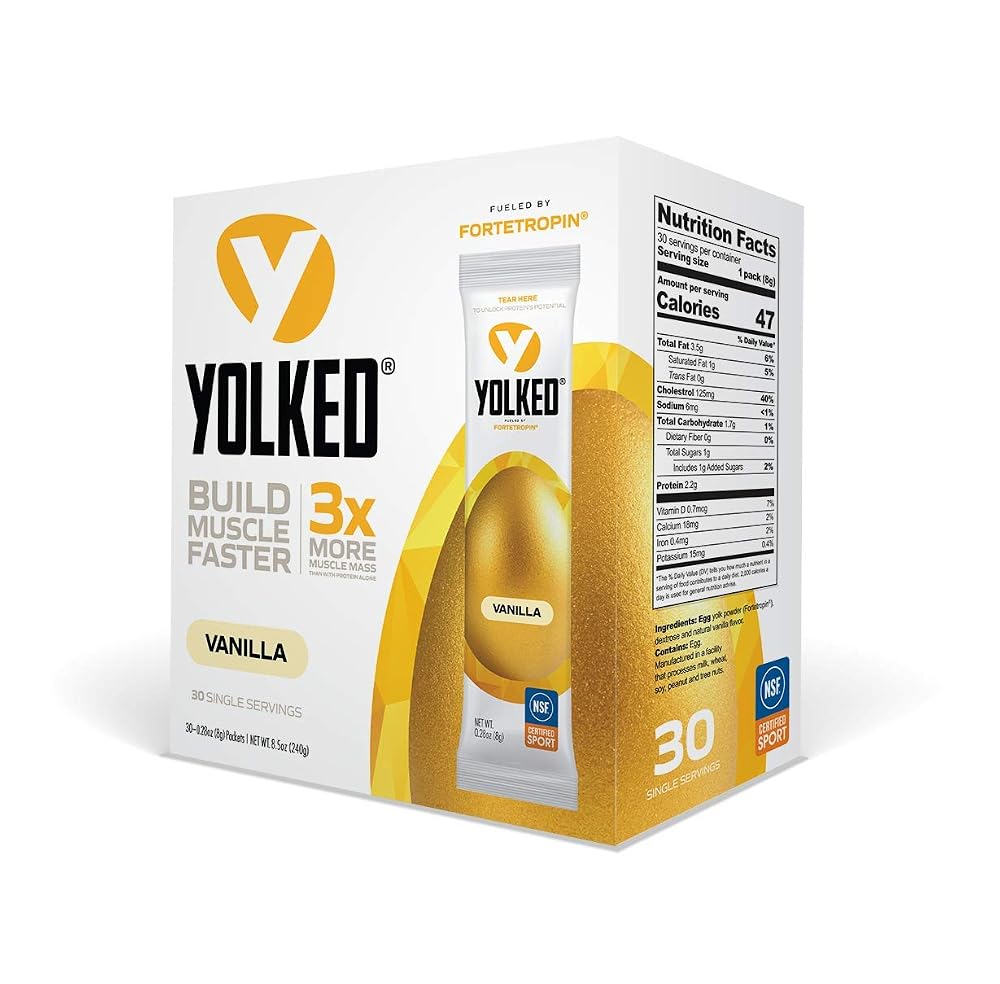 YOLKED Muscle Building Supplement Powder - 30 Servings