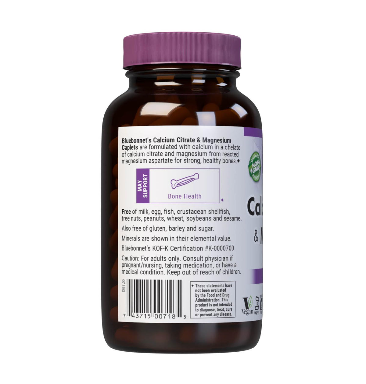 Bluebonnet Bonnet Calcium Plus Magnesium Caplets