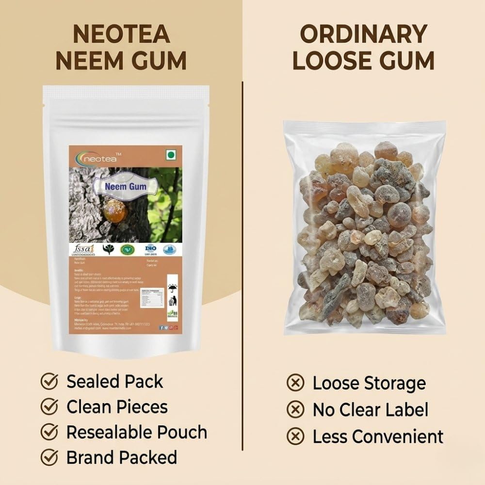 Neotea Dry Neem Gum Natural Herbal Resin - 200g - image 8