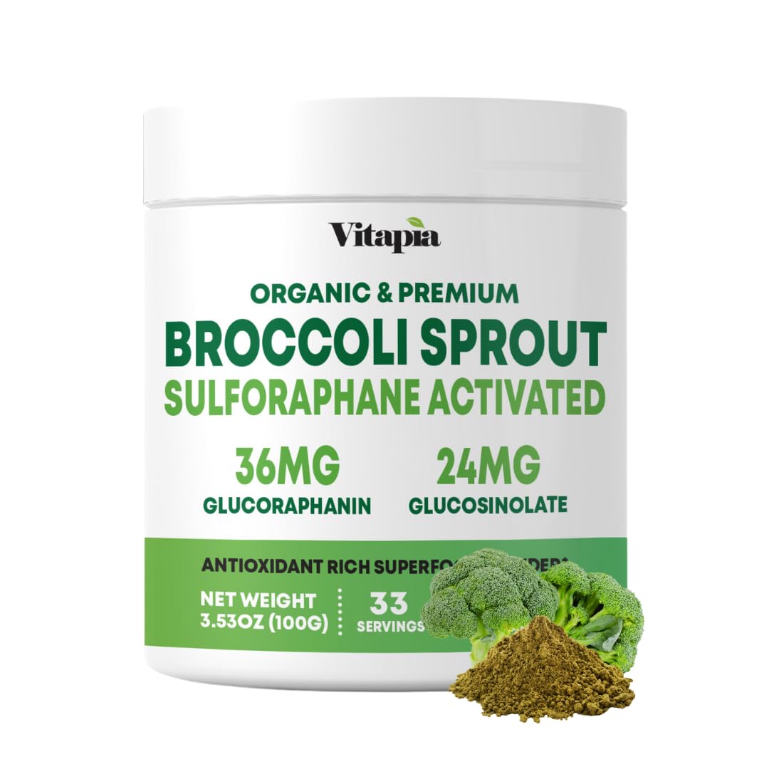 Vitapia Organic Broccoli Sprout Powder for Antioxidant Support - 100g