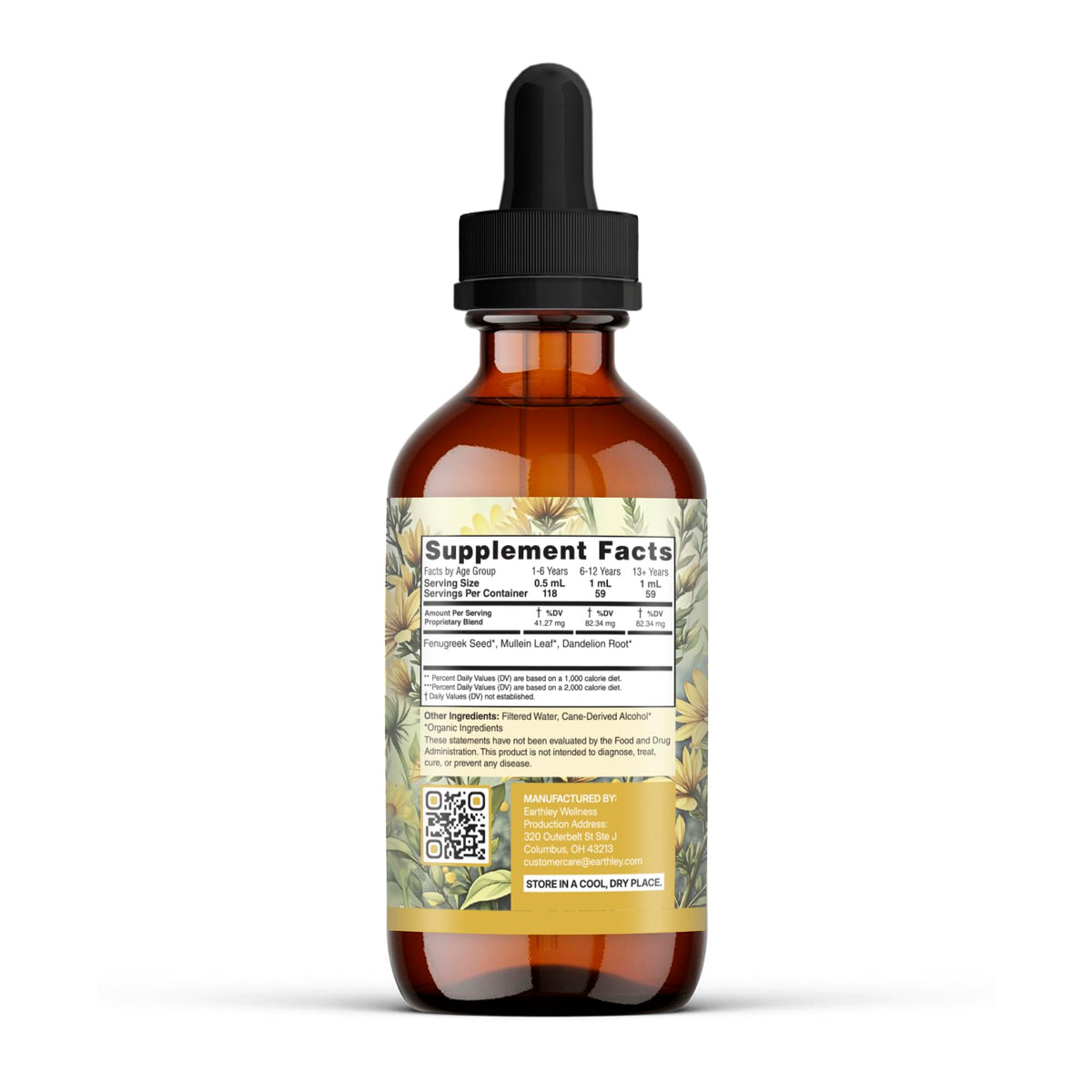 Earthley Wellness Cough-B-Gone Natural Herbal Cough Syrup - 2 oz - image 2
