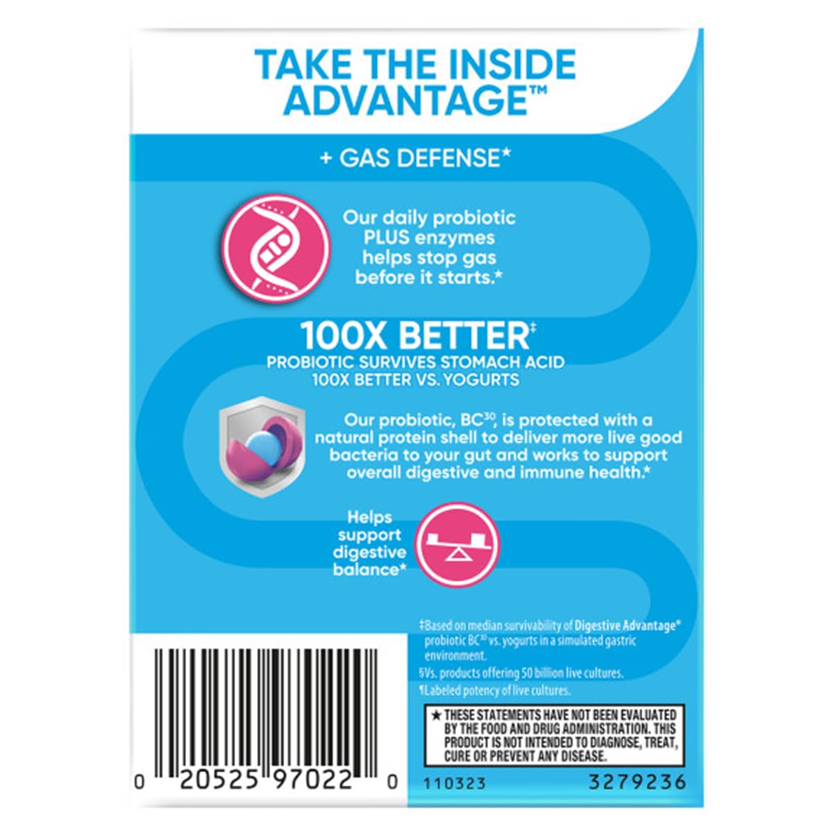 Digestive Advantage Fast Acting Enzymes + Probiotic - 32 Capsules - image 3