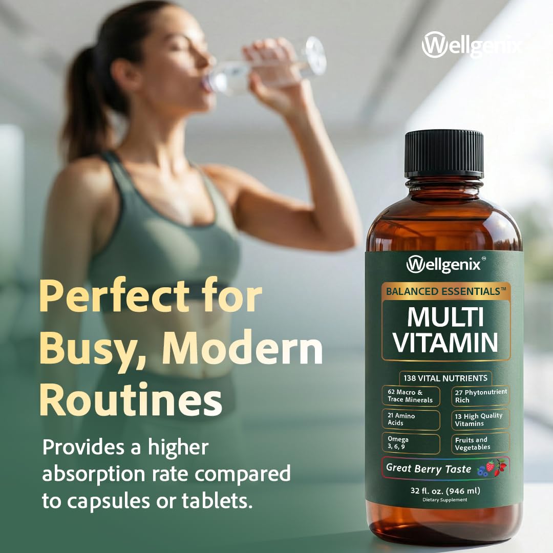 Wellgenix Balanced Essentials Liquid Multivitamin & Minerals - 32 Fl Oz - image 4