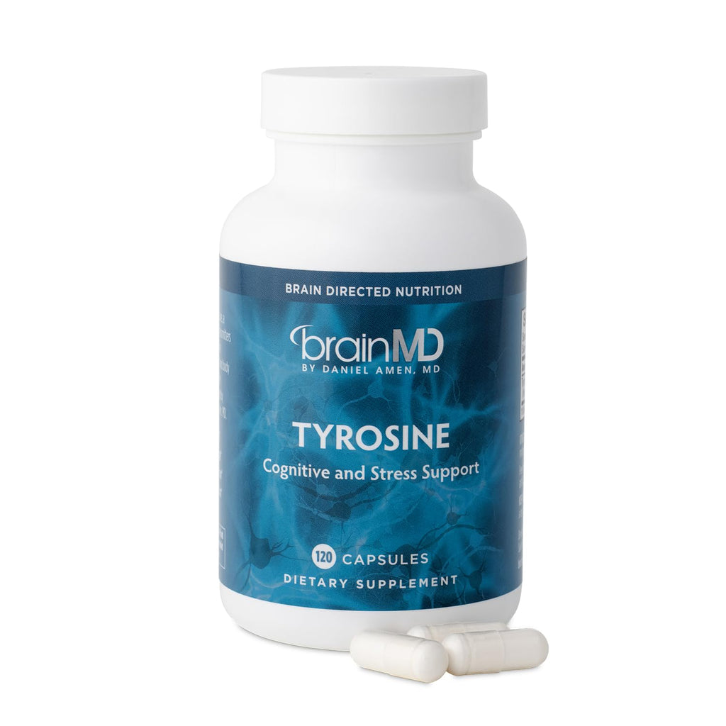 BrainMD Dr Amen Tyrosine for Mental Focus - 120 Capsules