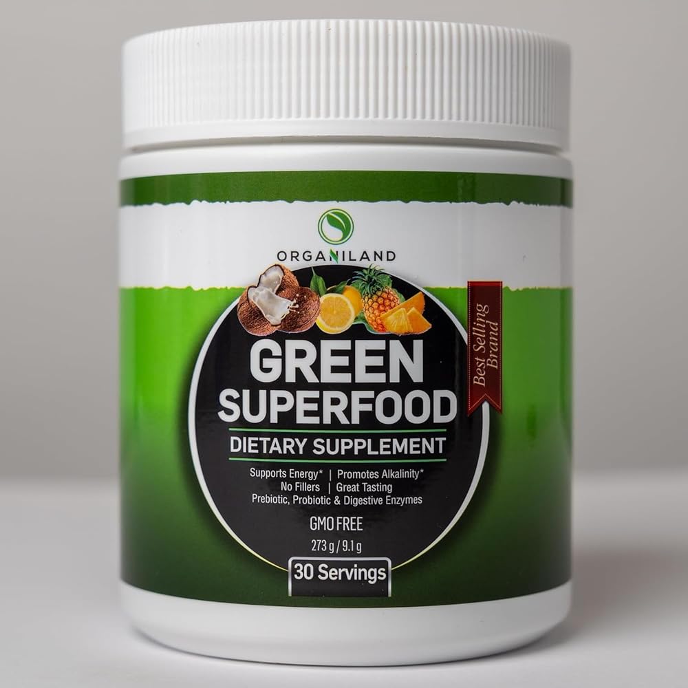 Generic Organic Greens Superfood Powder for Focus & Digestion - 30 Servings - image 2