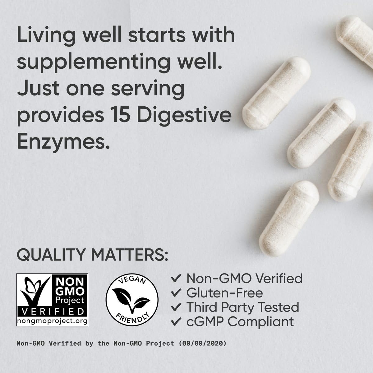 Sports Research Digestive Enzymes with Probiotics - 90 Vegetarian Capsules - image 4