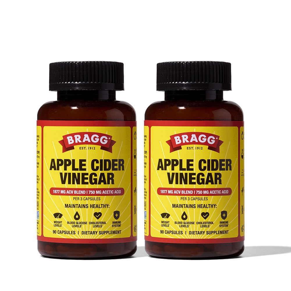 Bragg Organic Apple Cider Vinegar Capsules with Vitamin D and Zinc