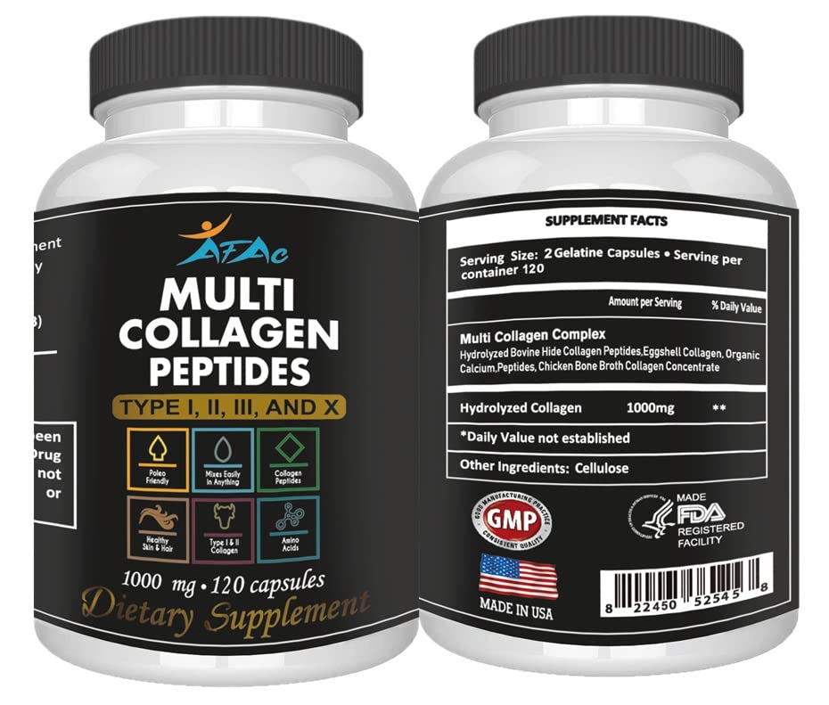VITAMISAN Multi Collagen Plus Pills Types I-X - 240 Capsules - image 2