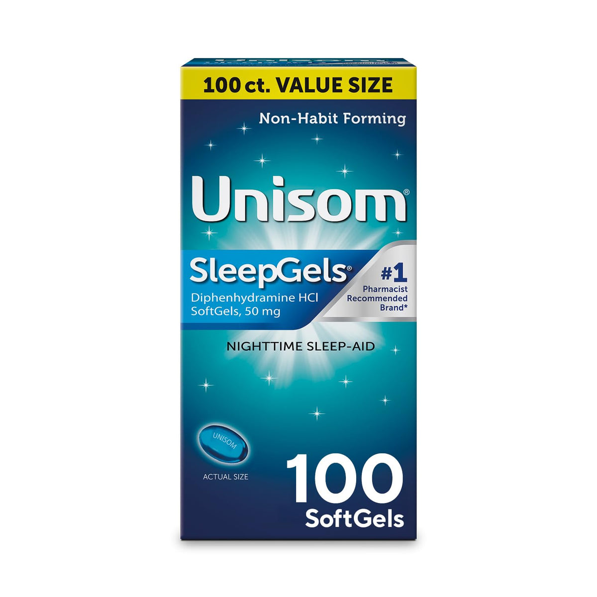 Unisom SleepGels Nighttime Sleep Aid 50mg - 100 Softgels