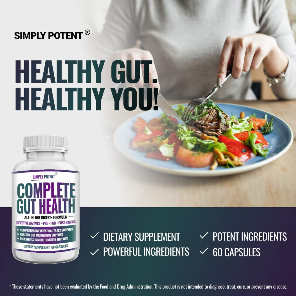 Simply Potent Digestive Enzymes with Prebiotics & Probiotics - 60 Capsules - image 6