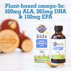 Garden of Life Kids Plant Omega-3 Liquid Strawberry - 2 Fl Oz - image 3