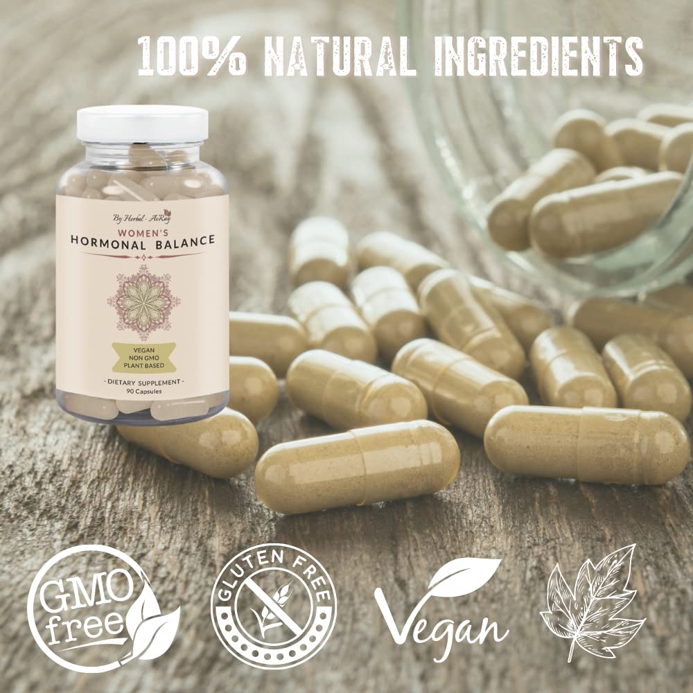 Herbal-avRay Hormone Balance for Women - 90 Vegetarian Capsules - image 5