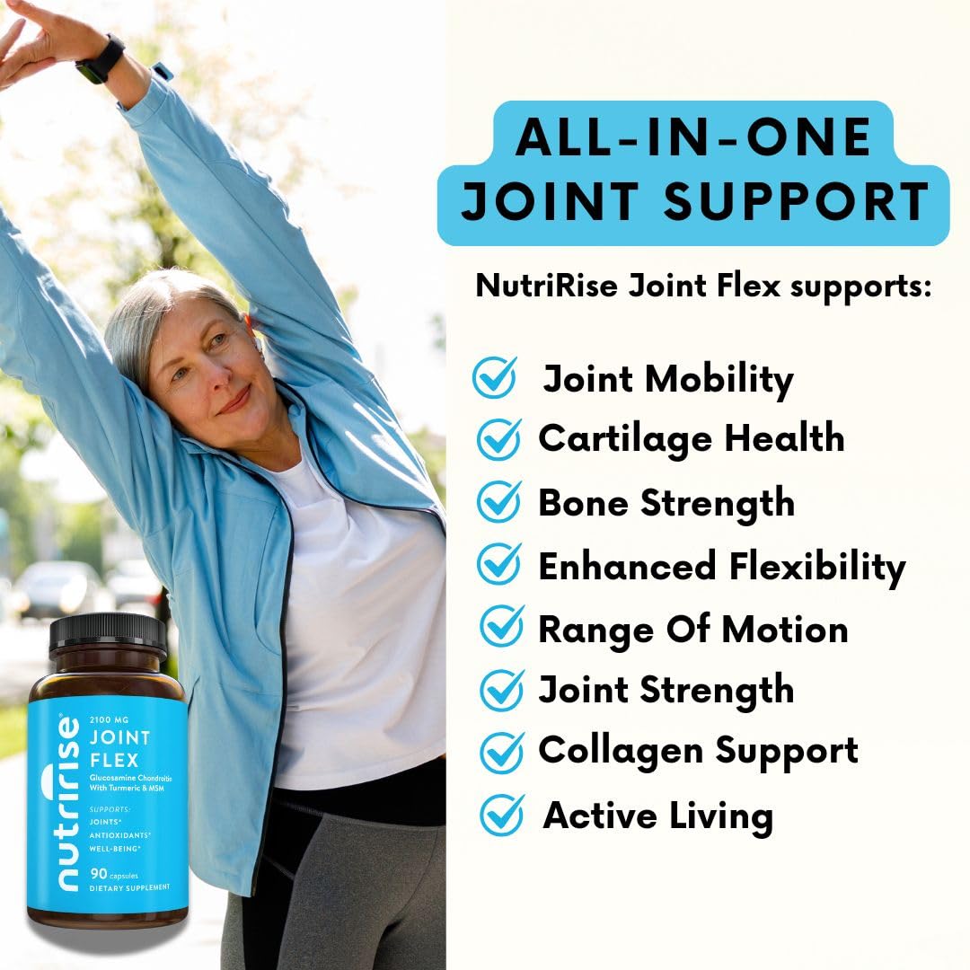 NutriRise Glucosamine Chondroitin MSM Joint Support - 90 Capsules - image 3