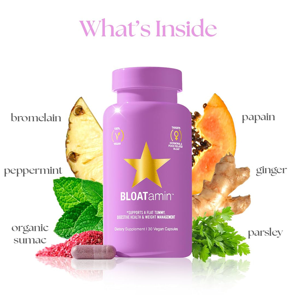 HAIRtamin BLOATamin Digestive Enzyme Supplement - 30 Capsules - image 6