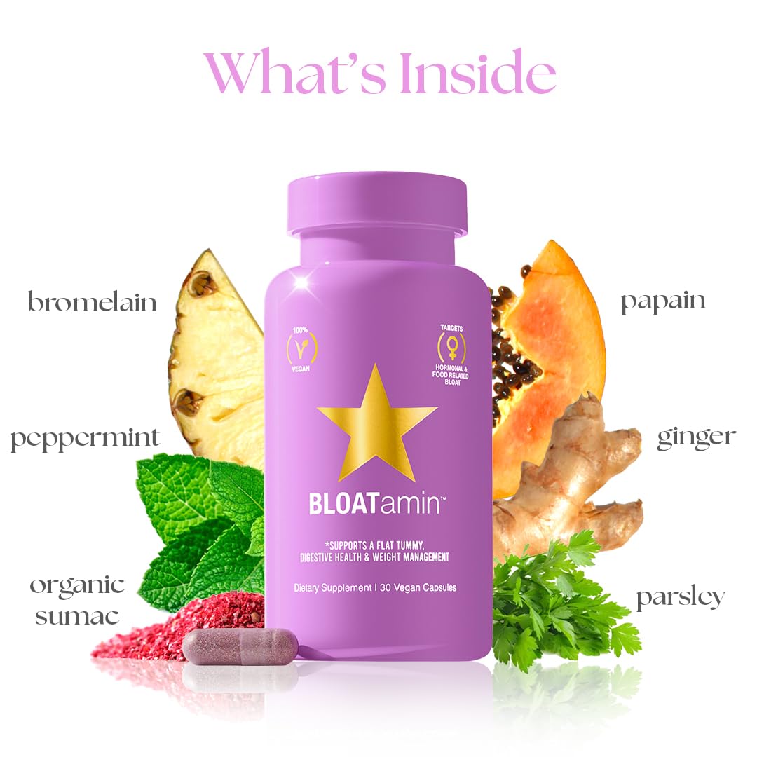 HAIRtamin BLOATamin Digestive Enzyme Supplement - 30 Capsules - image 6