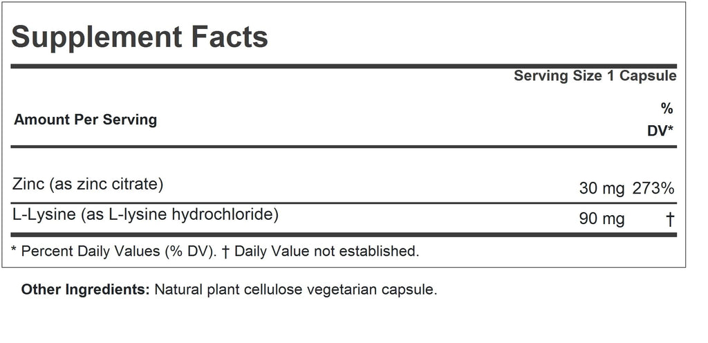 ANDREW LESSMAN Zinc 30 - Capsules - Highly absorbable Zinc Citrate.