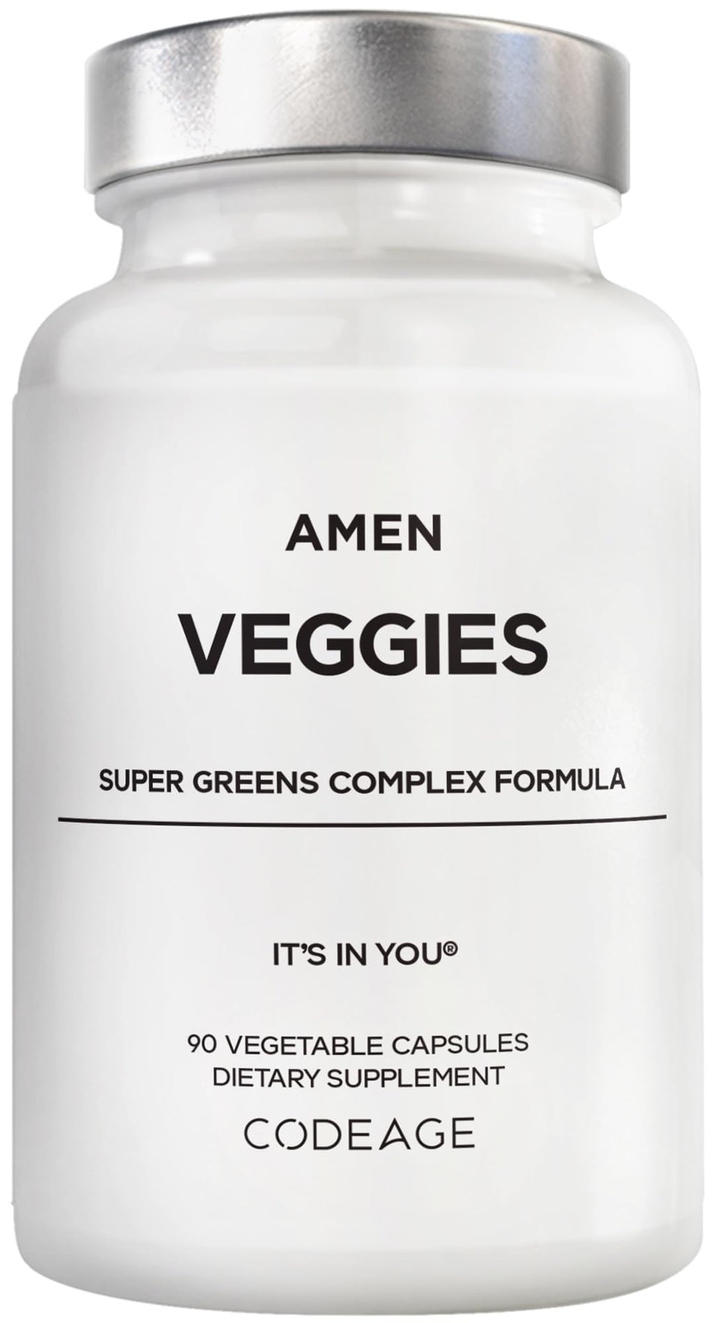 Amen Veggies Daily Vegetable Supplement Raw Greens - 90 Capsules