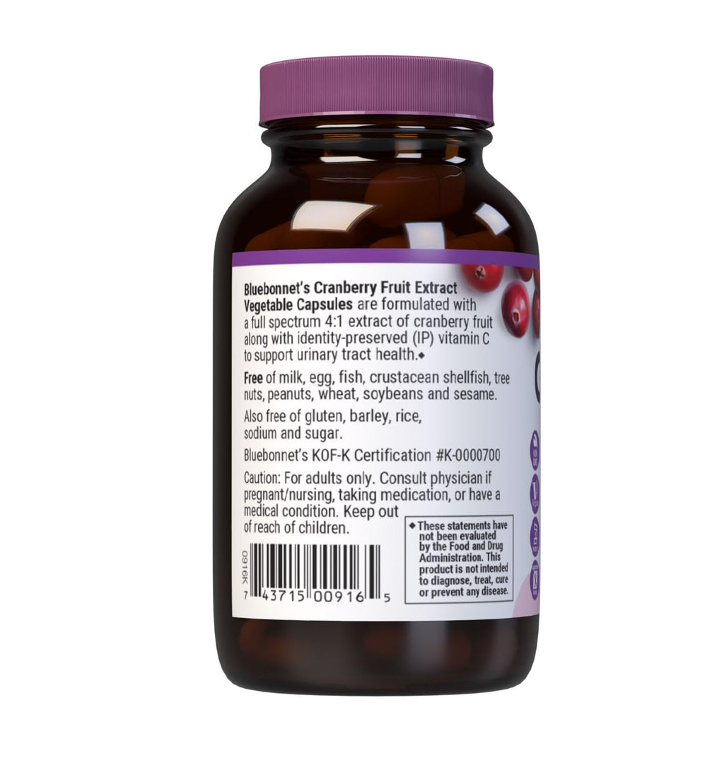 BlueBonnet Cranberry Fruit Extract Urinary Tract Support - 60 Vegetable Capsules - image 3