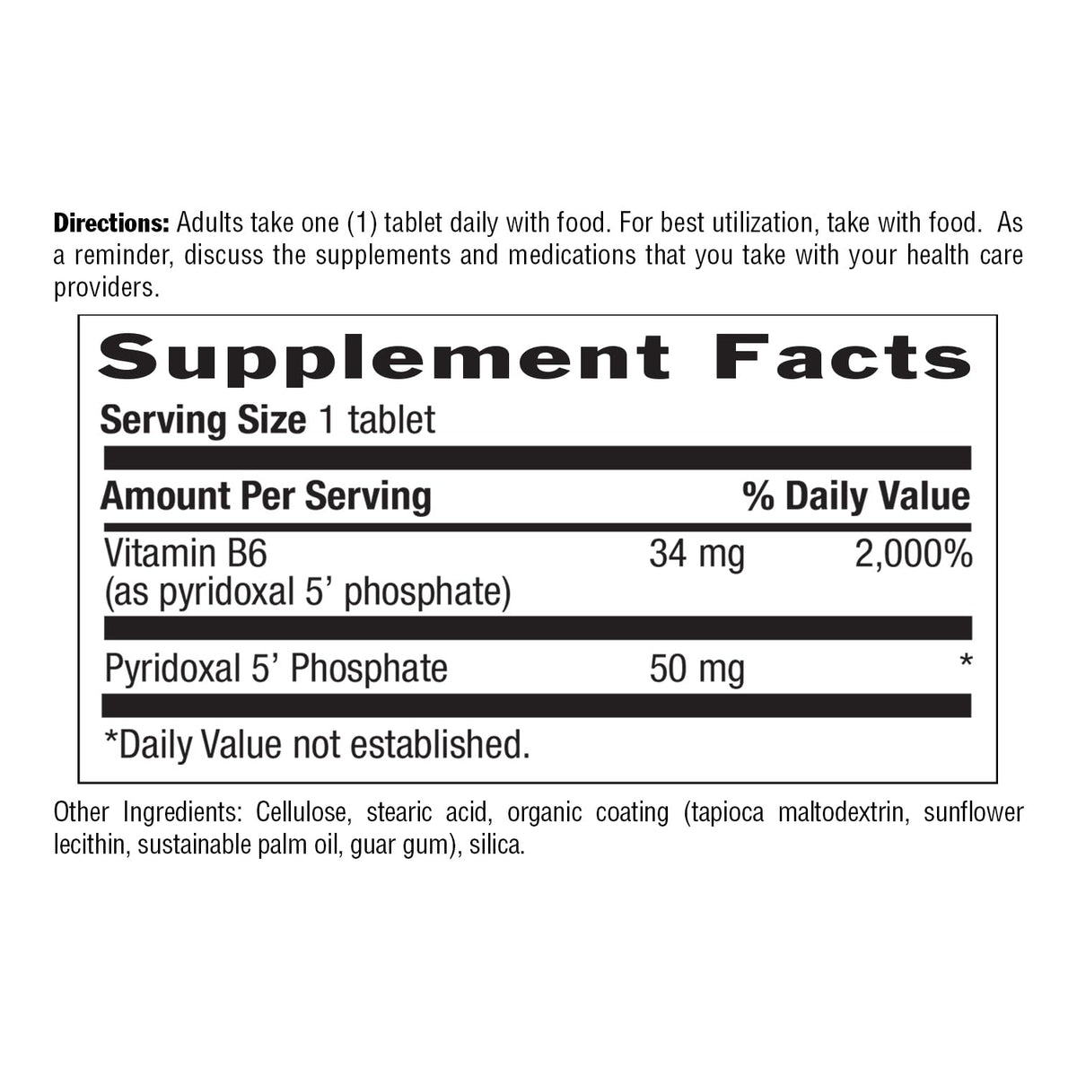 Country Life P-5-P Vitamin B6 50 mg - 100 Tablets - image 4