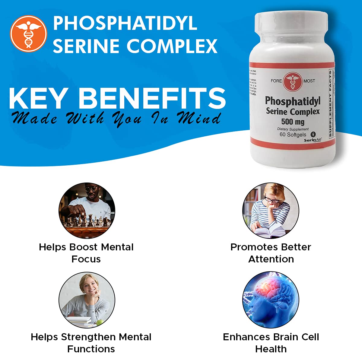 Holistic Health Phosphatidyl Serine Complex - 60 Softgels - image 7