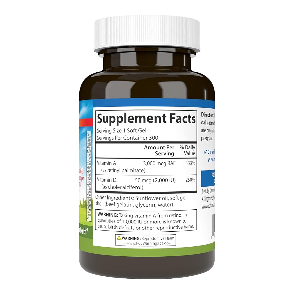 Carlson - A & D, 10000 IU (3000 mcg RAE) & 2,000 IU (50 mcg), Vision - image 8