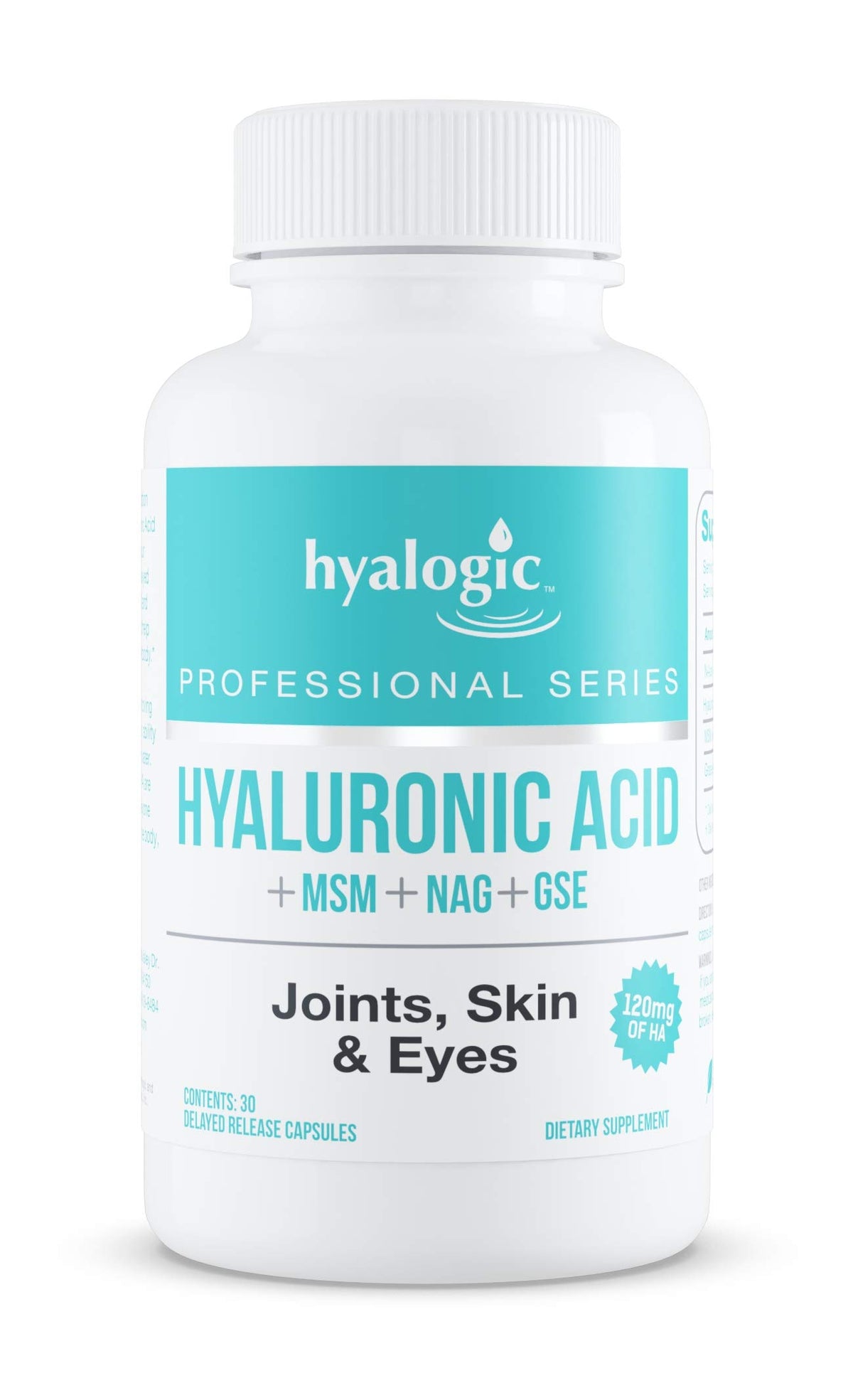Hyalogic Hyaluronic Acid Capsules with MSM for Joint Support - 30 Capsules