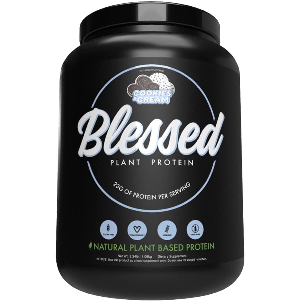 BLESSED Vegan Protein Powder Plant Based Pea Protein - 30 Servings