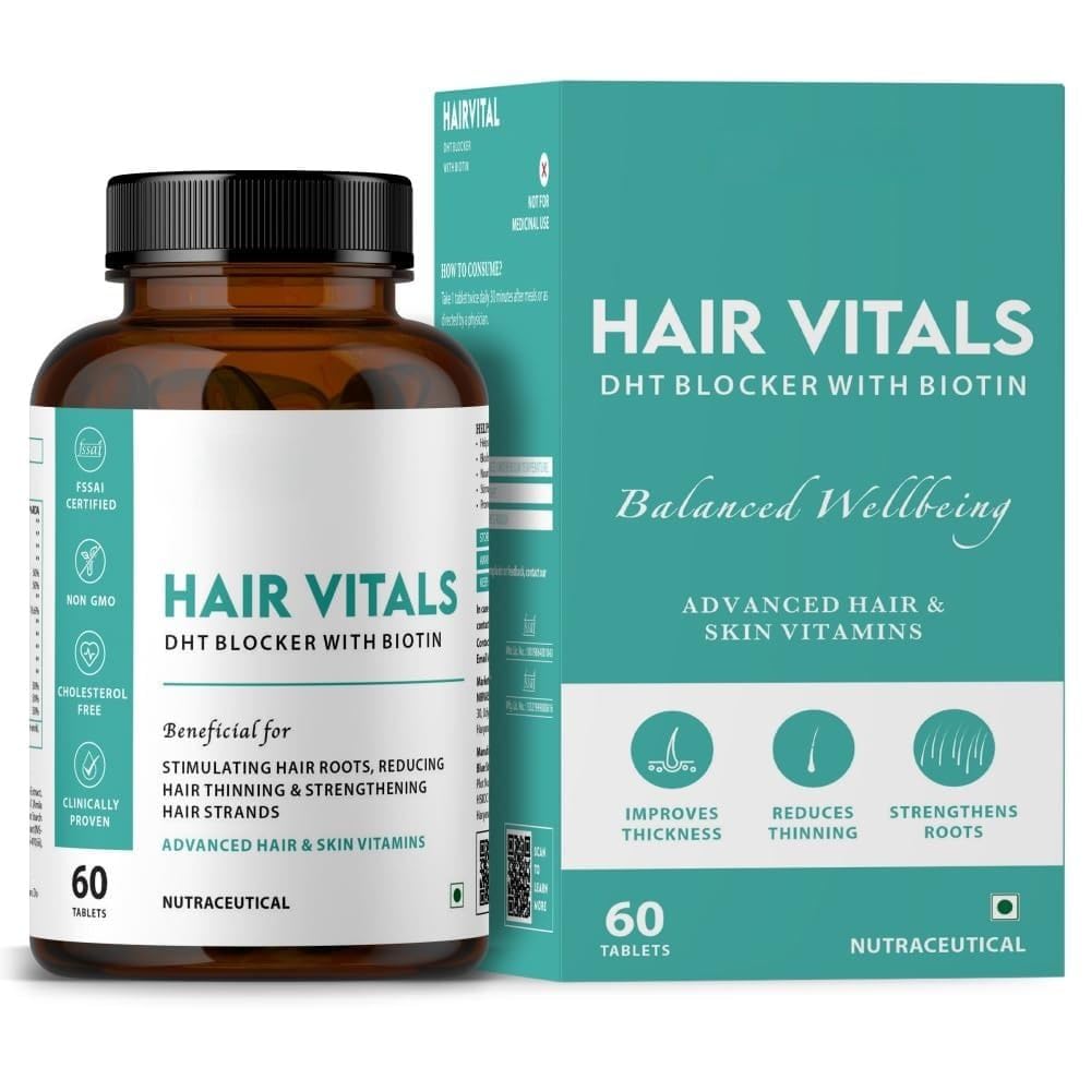 Generic Hair Vitals DHT Blocker with Biotin Tablets - 60 Tablets