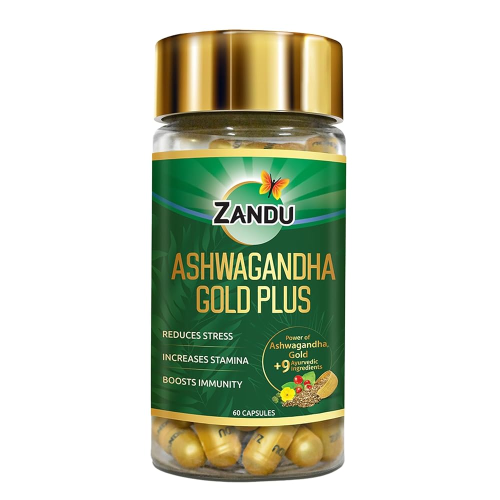Zandu Ashwagandha Gold Plus with 24K Gold - 60 Capsules