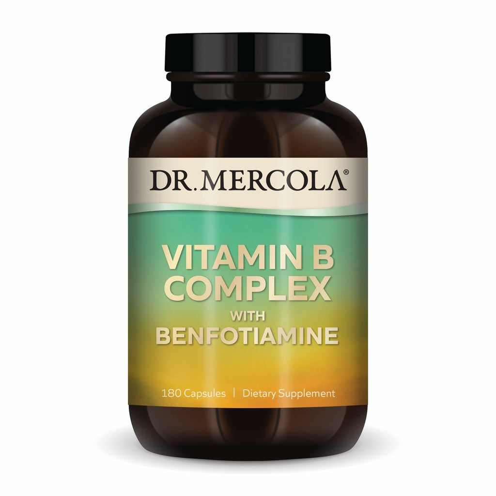 Dr. Mercola Vitamin B Complex with Benfotiamine - 180 Capsules
