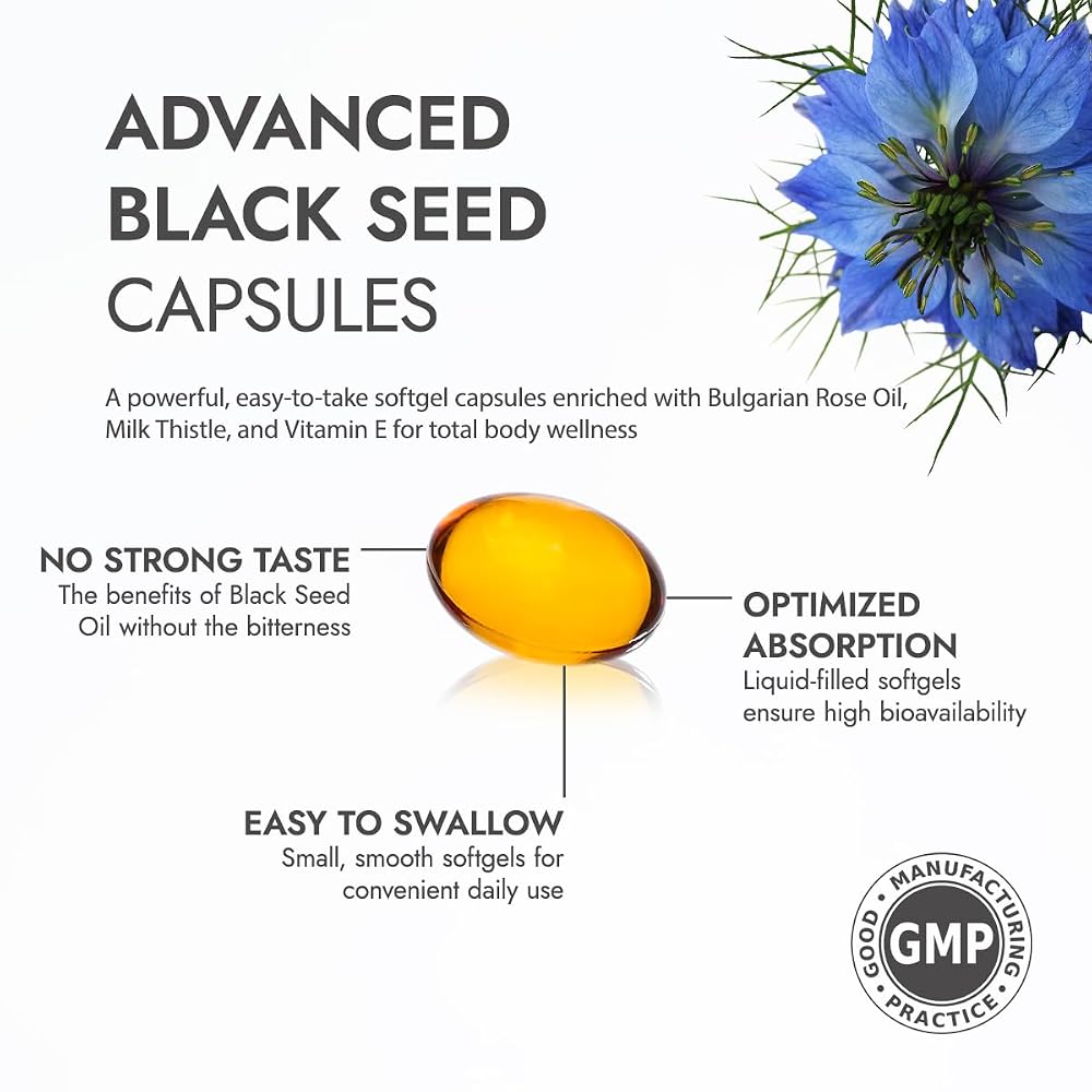 Alteya Black Seed Oil and Rose Oil Supplement - 60 Capsules - image 4