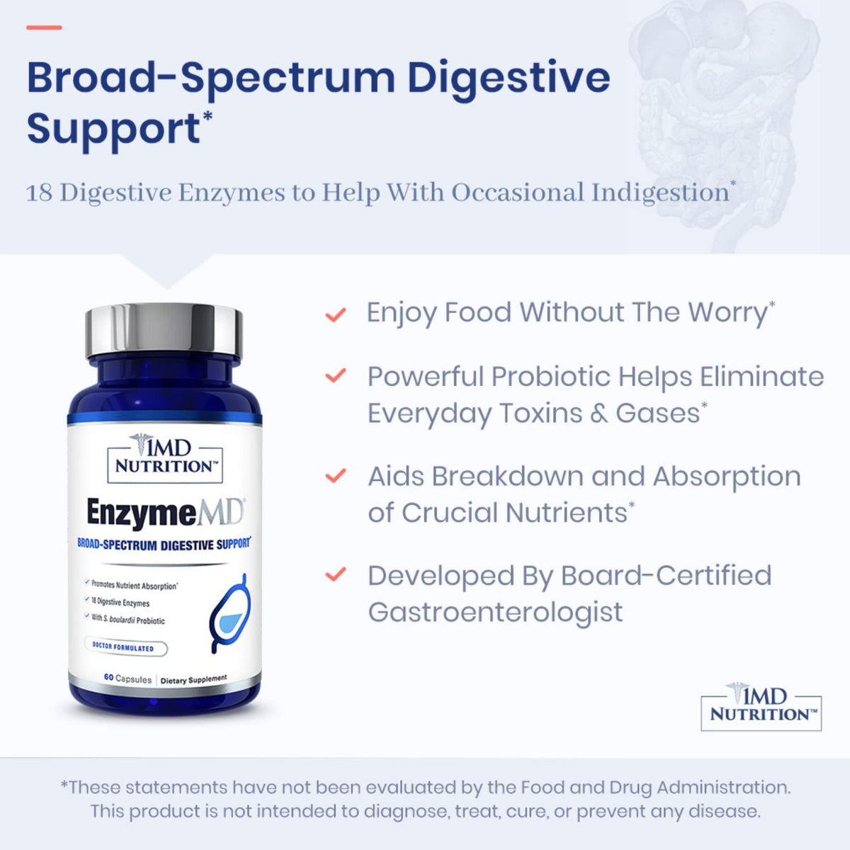 1MD Nutrition EnzymeMD Digestive Enzymes - 60 Vegetarian Capsules - image 4