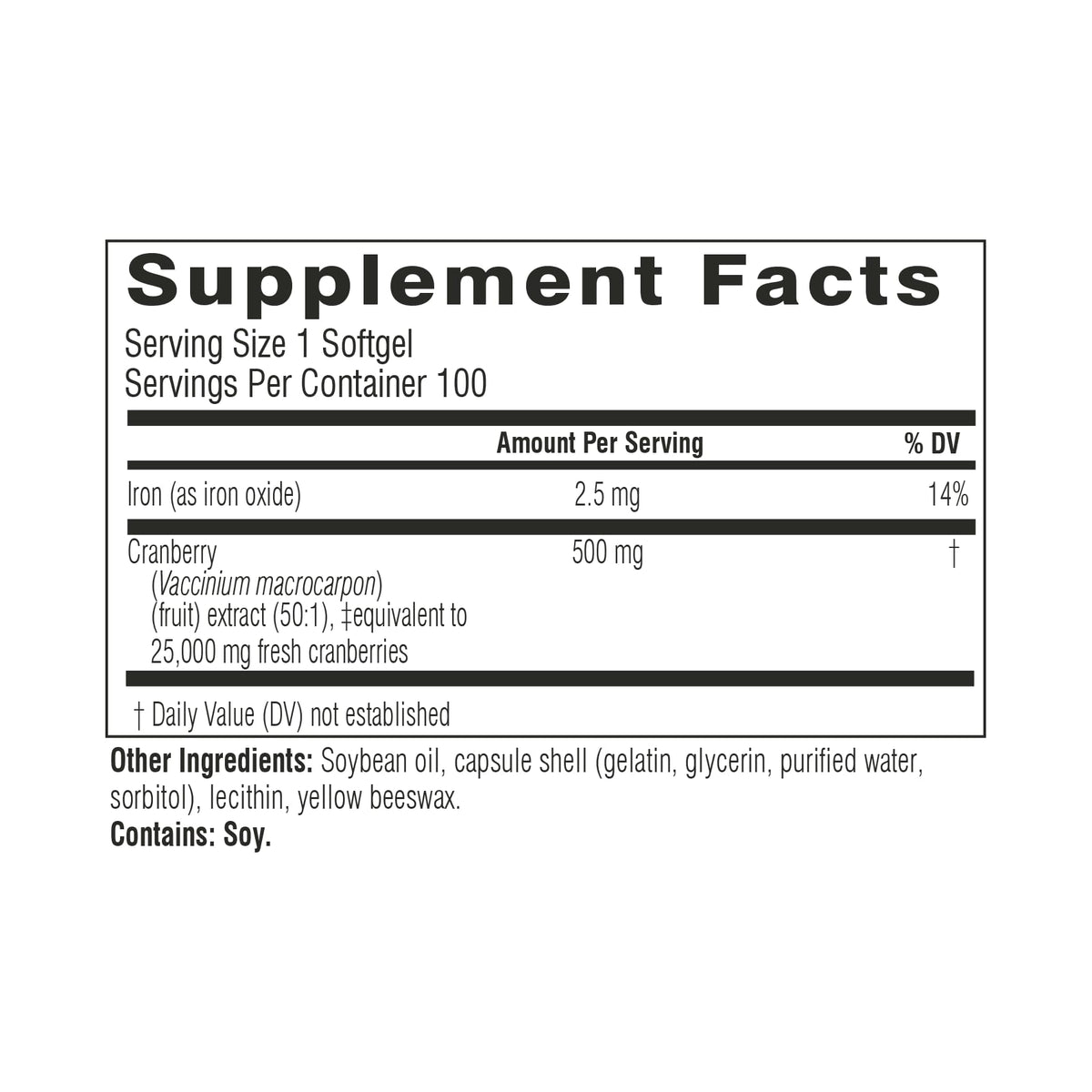 Swisse Cranberry Extract 500mg Urinary Tract Support - 100 Softgels - image 4
