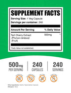 BulkSupplements Tart Cherry Extract 500mg - 240 Vegetarian Capsules - image 2