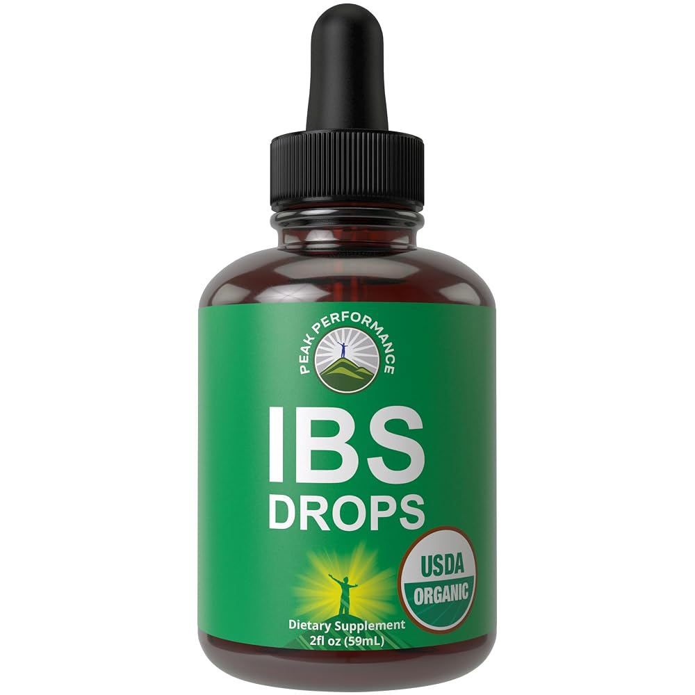 Peak Performance USDA Organic IBS Relief 5-in-1 Liquid Drops - 2 Fl Oz