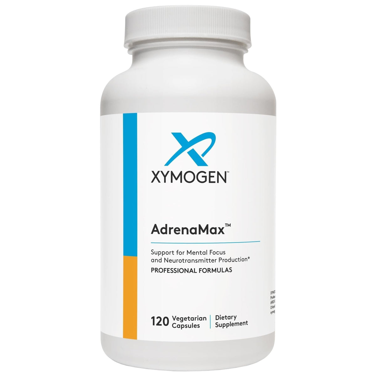XYMOGEN AdrenaMax Mental Focus & Stress Support - 120 Capsules
