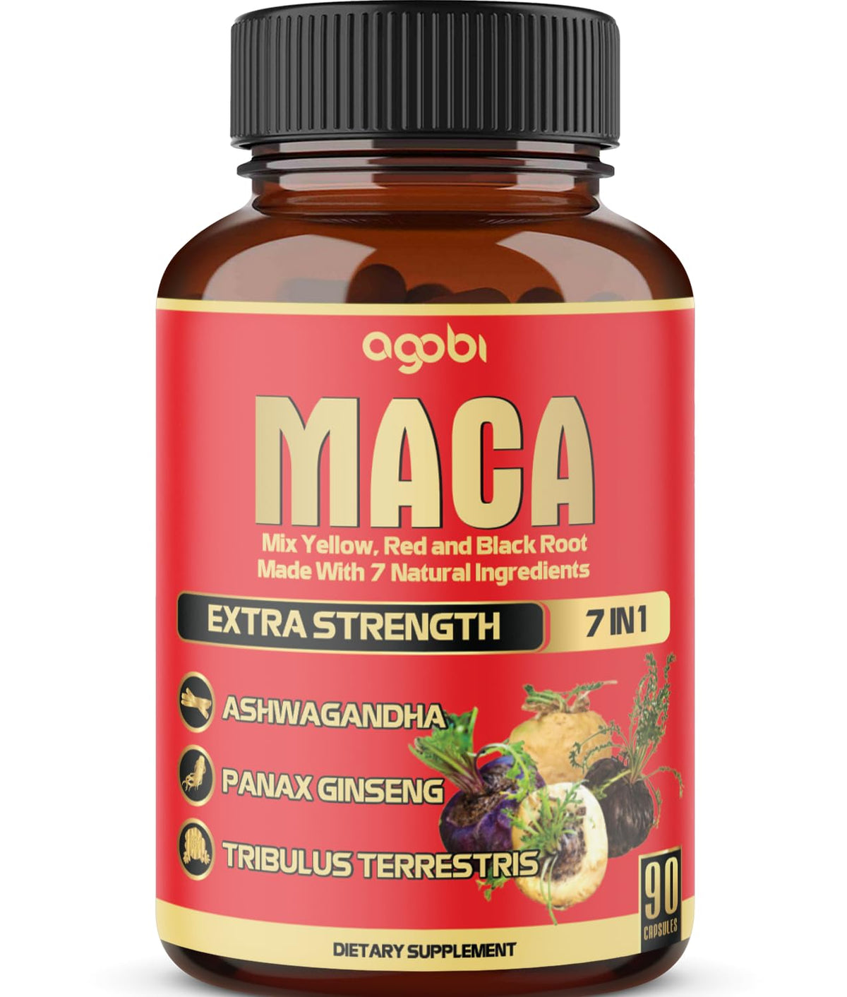Agobi Maca Root Capsules Energy & Performance - 90 Capsules