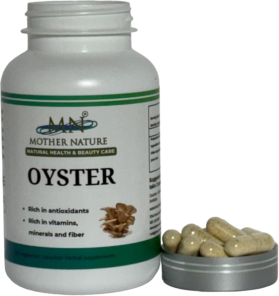 Mother Nature Oyster Mushroom Capsules 1000mg Immune Support - 120 Vegan Caps - image 4